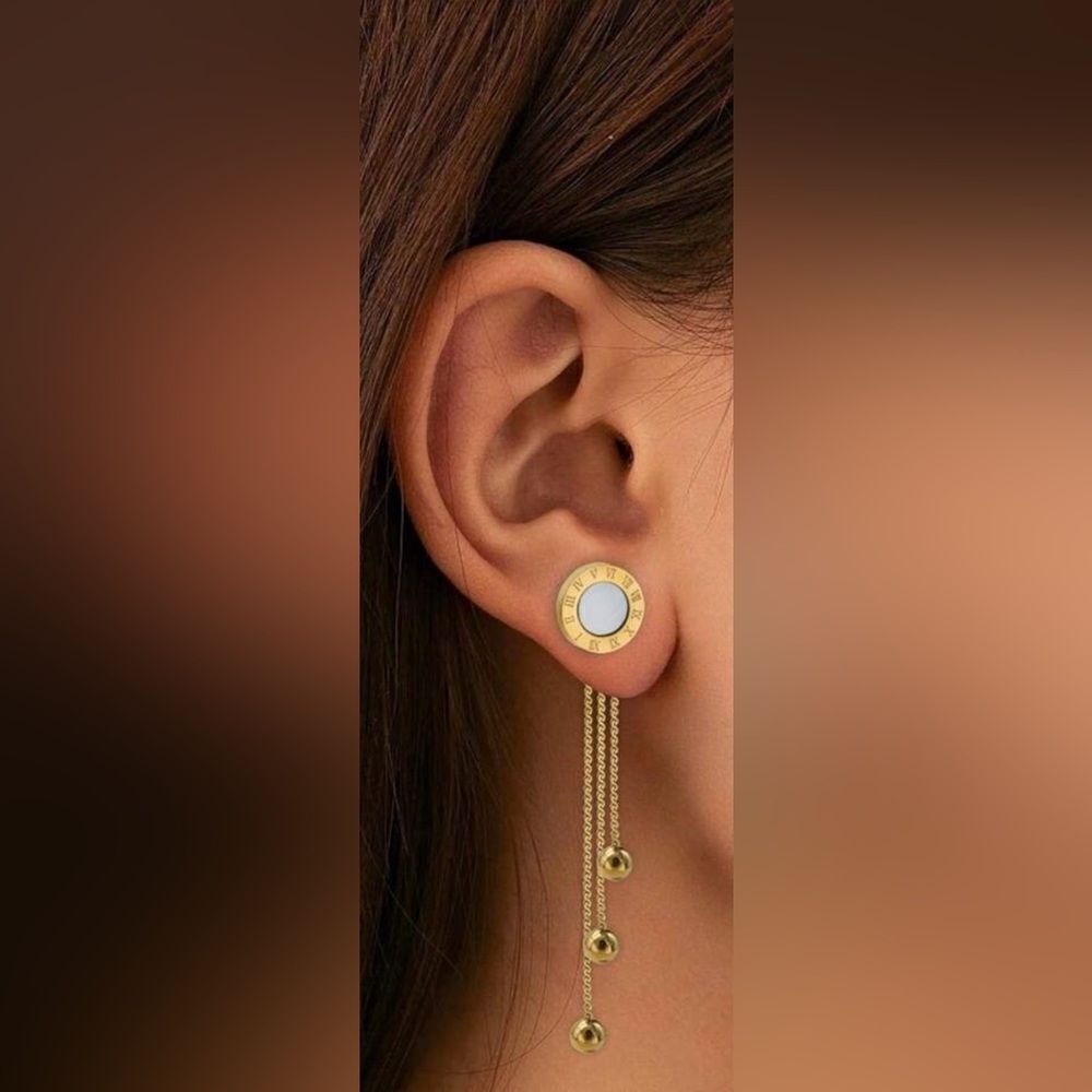 bohemian white earring A256